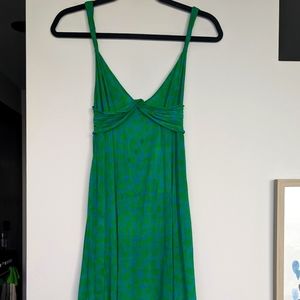 DVF Diane von Furstenberg green silk dress